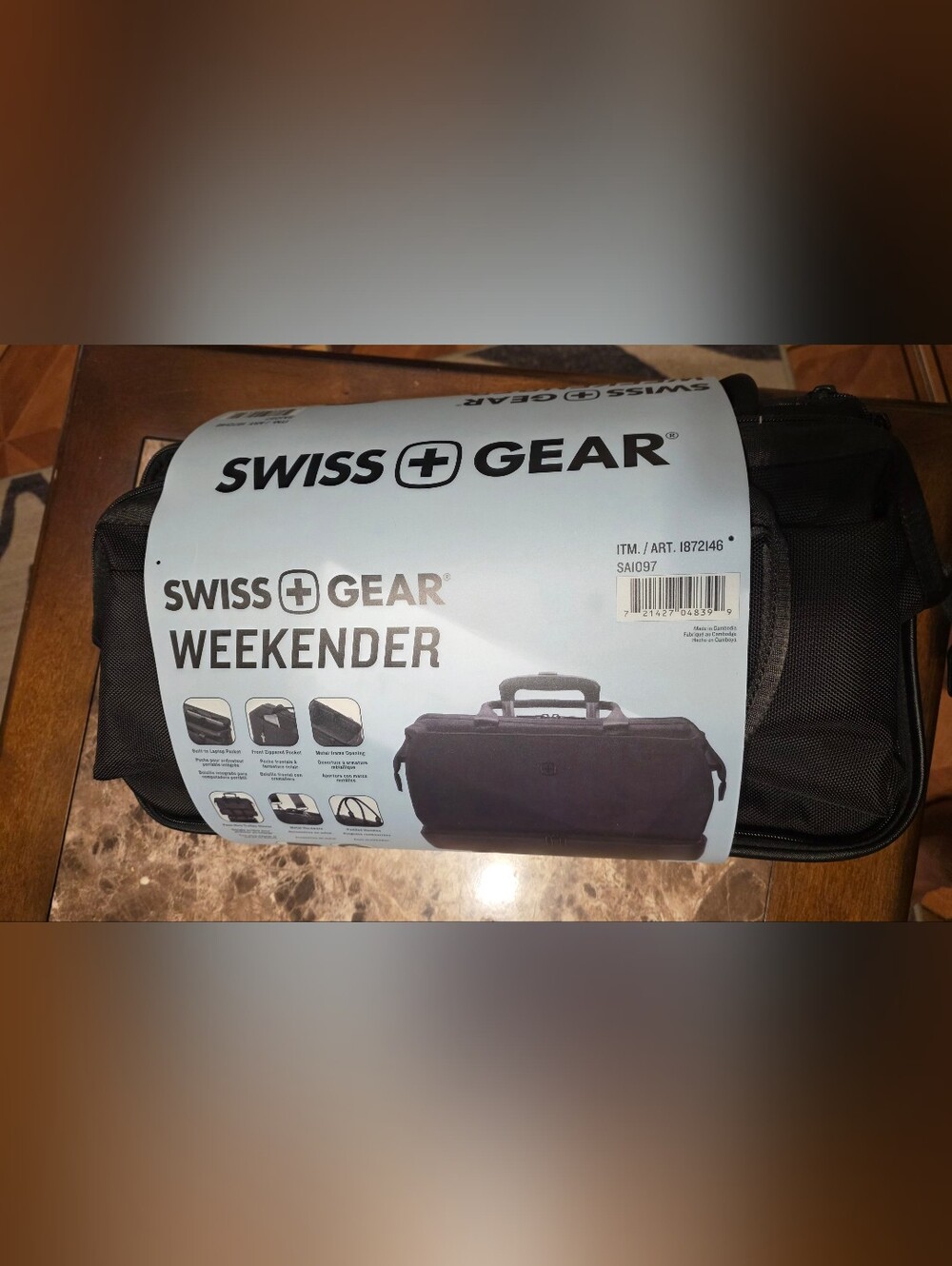 SwissGear Black Weekender Tote Travel Bag
